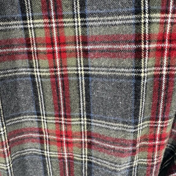 LL Bean Shirt Mens XL Tall Gray Plaid Soft Flannel Long Sleeve Traditional Fit - Picture 16 of 16